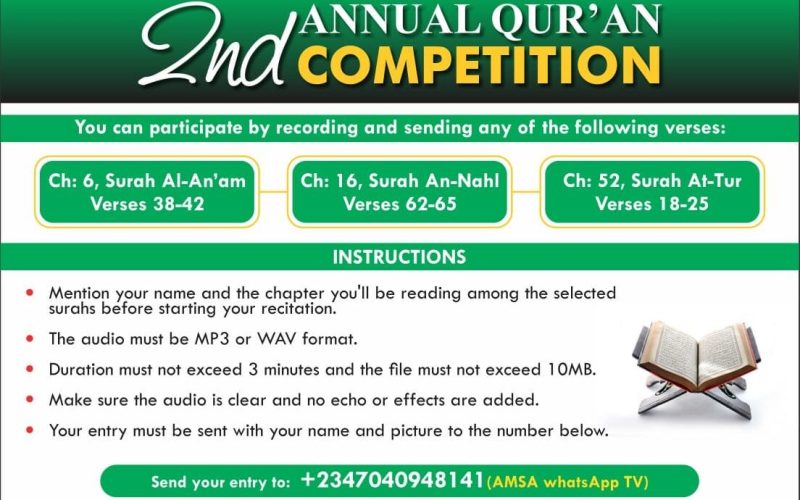 AMSA Nigeria Second Annual Qur’an Competition